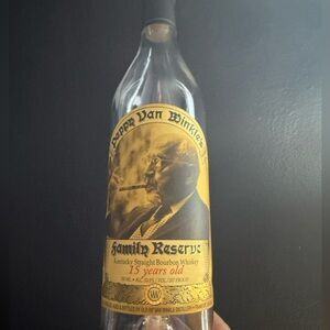 Pappy Van Winkle's Family Reserve 15 Years EMPTY BOTTLE -Rare-